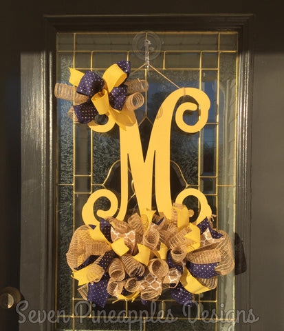 Single Letter Monogram Door Hanger