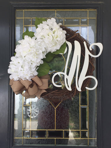 Hydrangea Grapevine Wreath